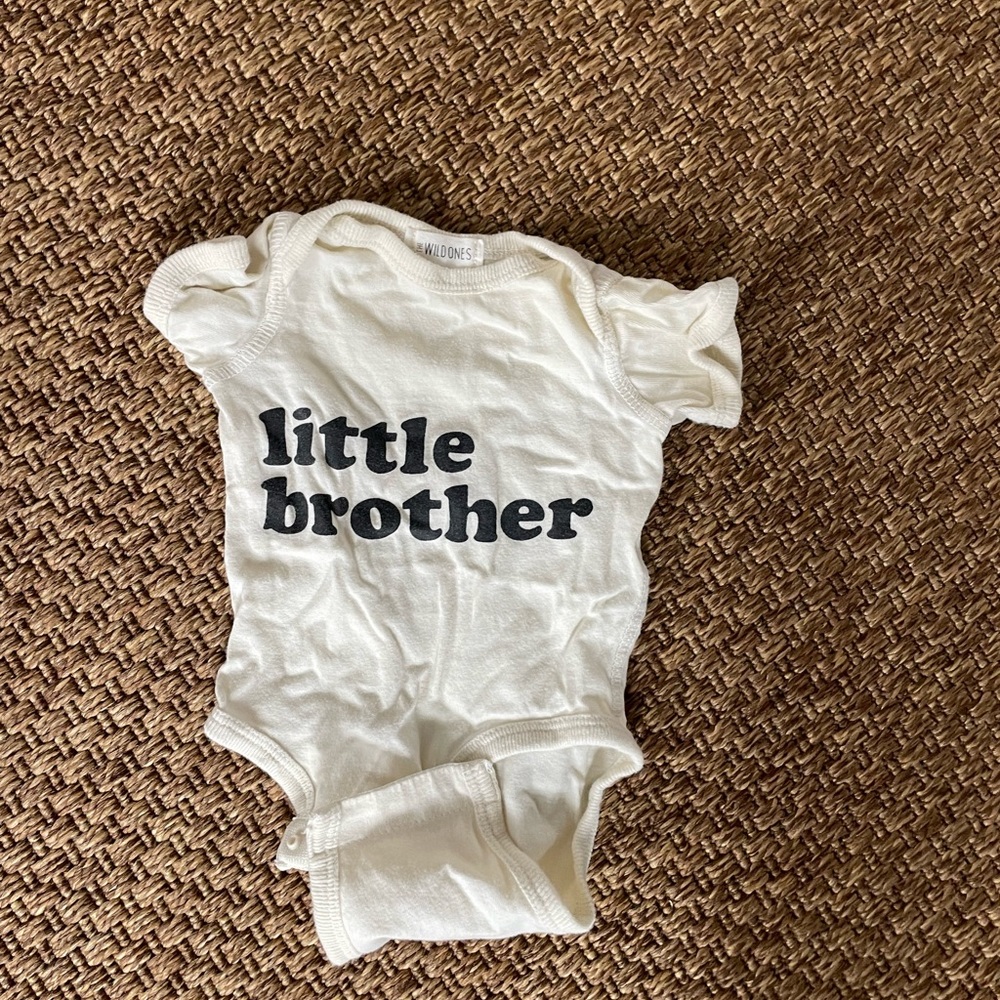 New born little brother onesie